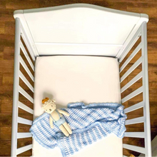 Load image into Gallery viewer, classic cream cotbed/toddler bed sheet
