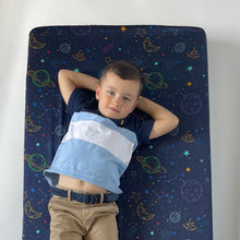 Load image into Gallery viewer, space collection cotbed/toddler bed sheet