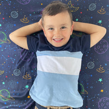 Load image into Gallery viewer, space collection cotbed/toddler bed sheet