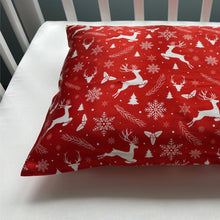 Load image into Gallery viewer, red christmas collection toddler pillowcase