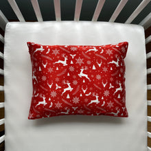 Load image into Gallery viewer, red christmas collection toddler pillowcase
