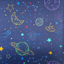 Load image into Gallery viewer, space collection cotbed/toddler bed sheet
