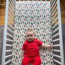 Load image into Gallery viewer, christmas collection cotbed/toddler bed sheet
