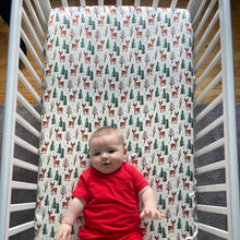 Load image into Gallery viewer, christmas collection cotbed/toddler bed sheet
